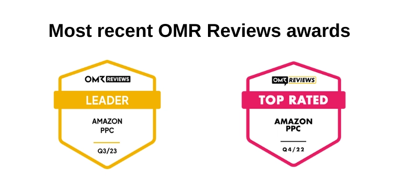 Adspert badges awarded by OMR reviews