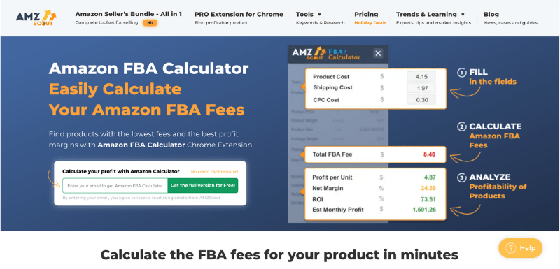 AMZ Scout FBA Calculator