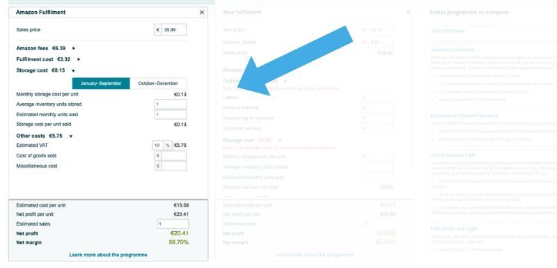 Fulfillment By Amazon Calculator