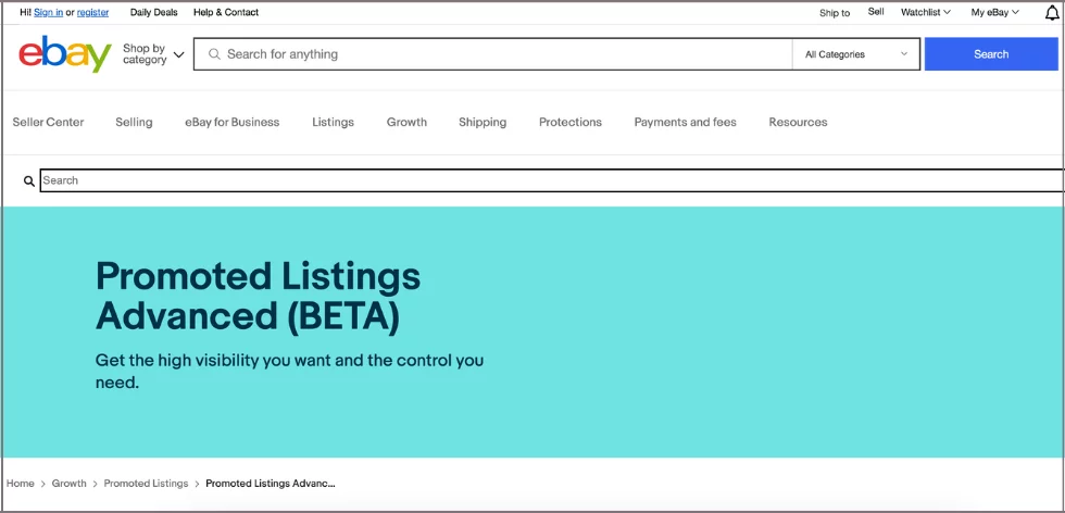 ebay promoted listings advanced