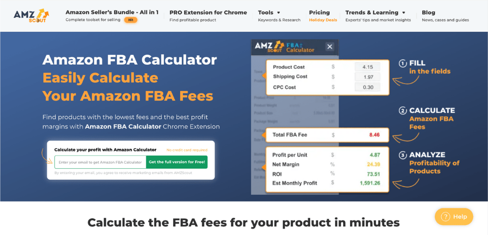 use amazon fba calculator to determine best things to sell on Amazon