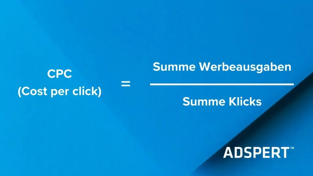 CPC cost per click - Kosten pro Klick