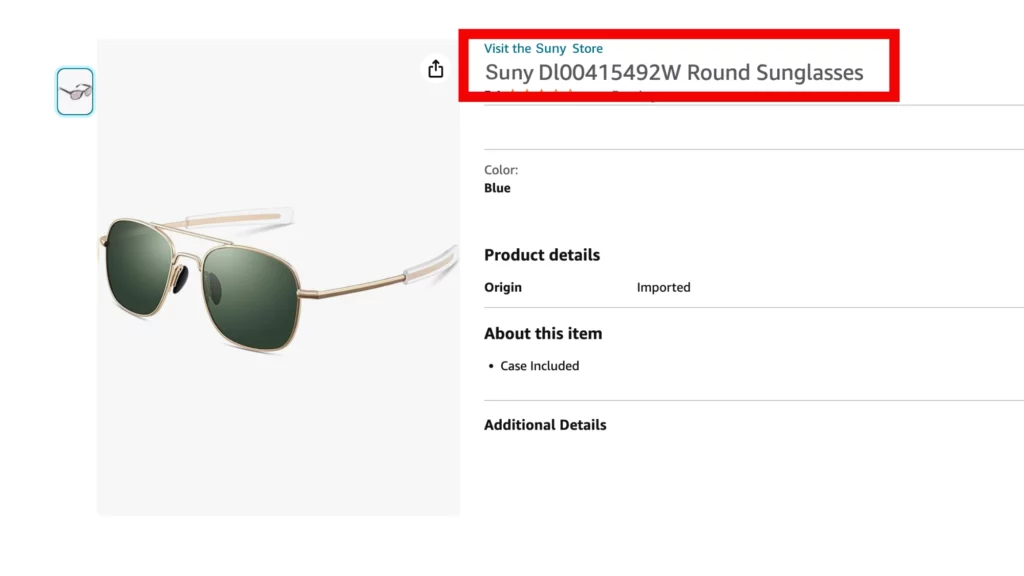 Amazon Retail Readiness Checkliste - Beispiel für einen schlechten Produkttitel